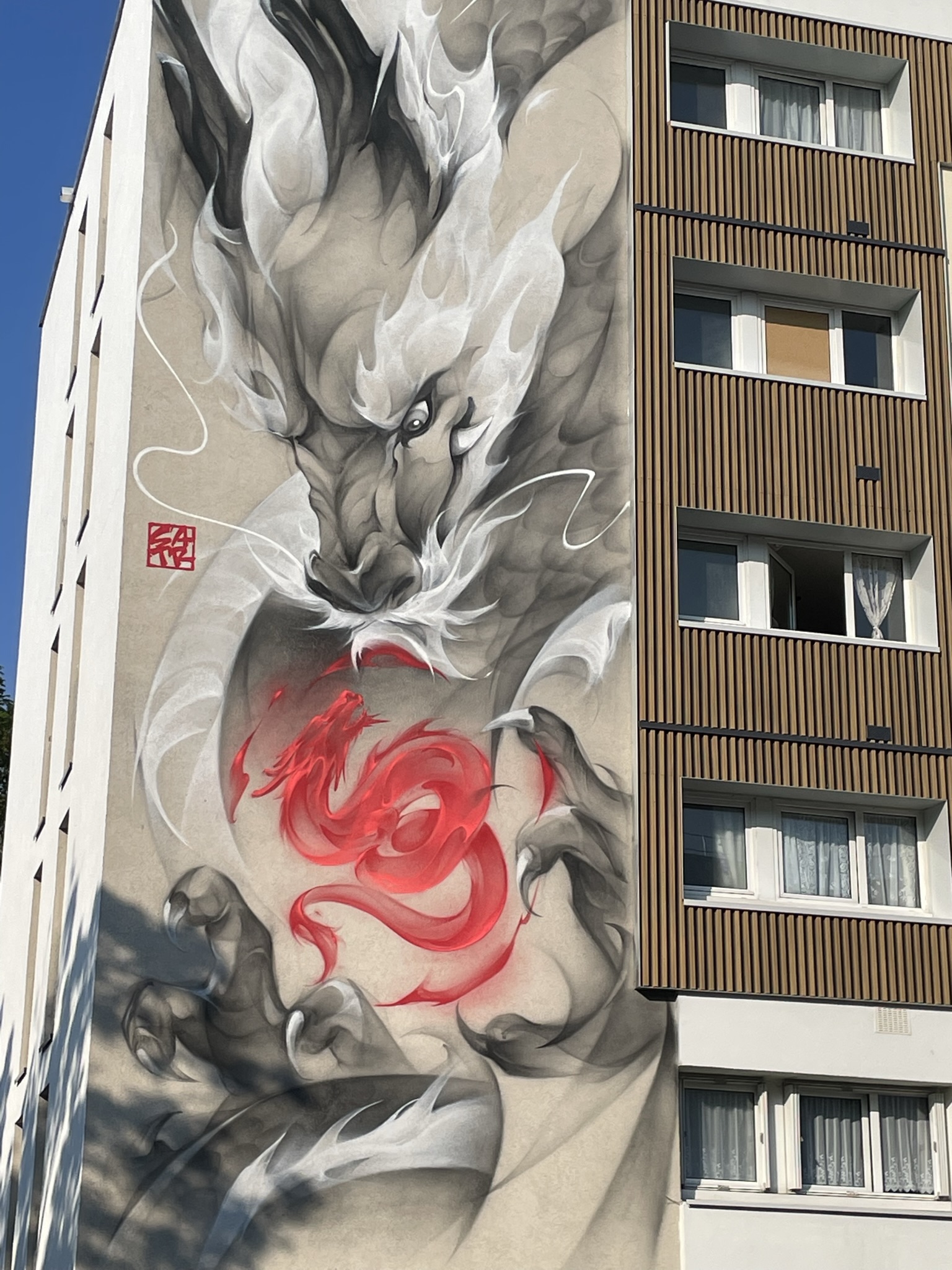 Festival des arts urbains, street art sur les murs des immeubles de l'OPAL