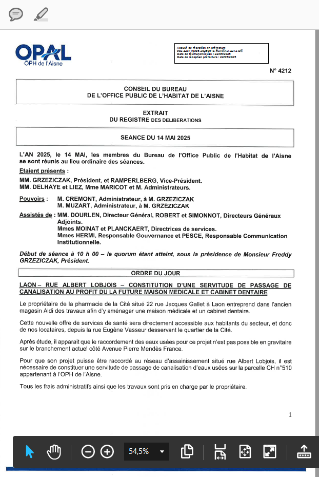 N° 4212 - Laon - Centre méd. Servitude