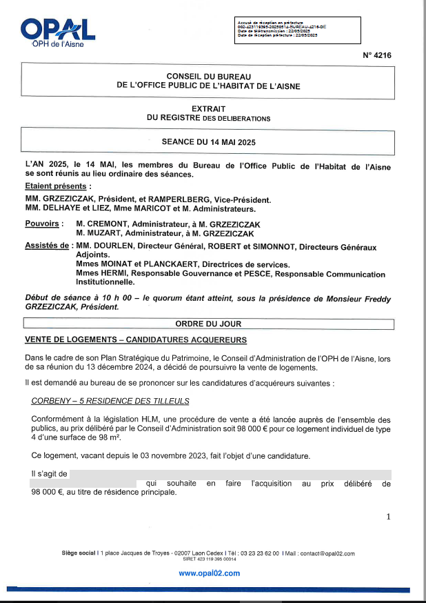 N° 4216 - Vente de logts
