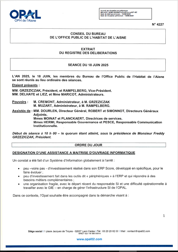 N° 4227 - Désignation d'une AMO SI