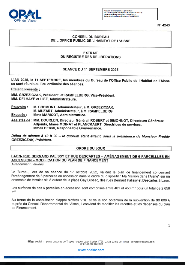 N° 4243 - Laon - Palissy Descartes - Modif PFin MMA