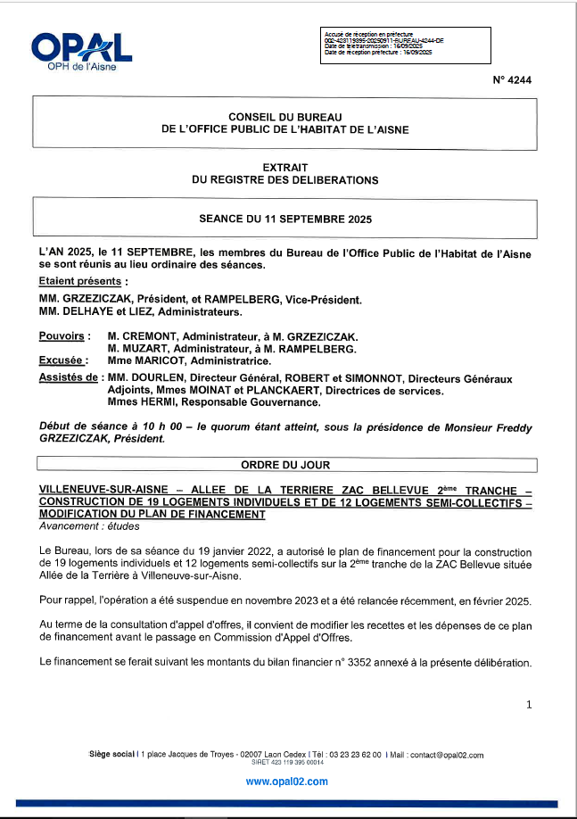 N° 4244 - Villeneuve S/Aisne - modif PFin