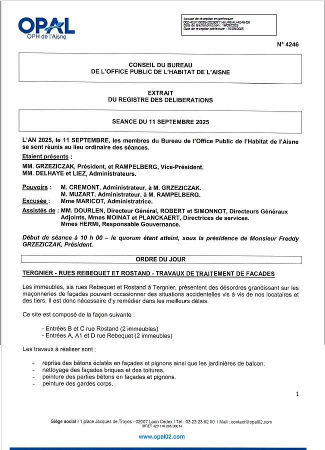 N° 4246 - Tergnier - Rébéquet et Rostand - trav. façades