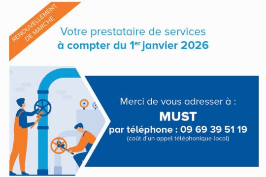 Votre prestataire de services change au 1er janvier