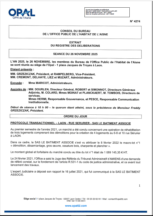 N° 4274 - Protocole LBA