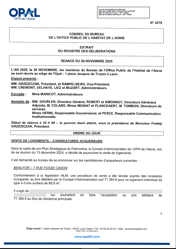 N° 4276 - Vente de logts