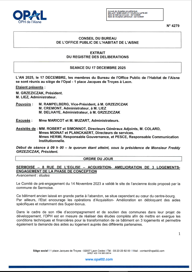 N° 4279 - Sermoise - Engagt phase étude