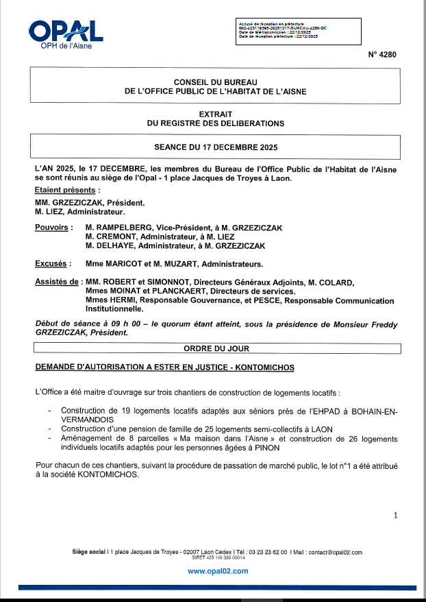 N° 4280 - Contentieux Kontomichos