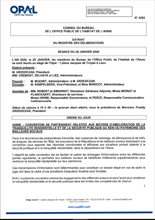 N° 4292 - Conv. partenariat Tranquillité résident.
