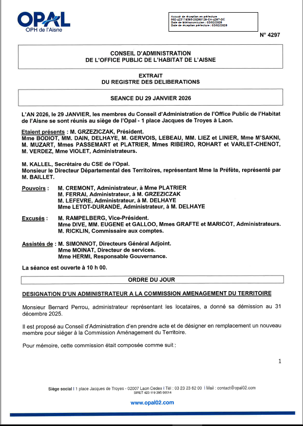 N° 4297 - Désignation Adm. Com Aménagt Territ.