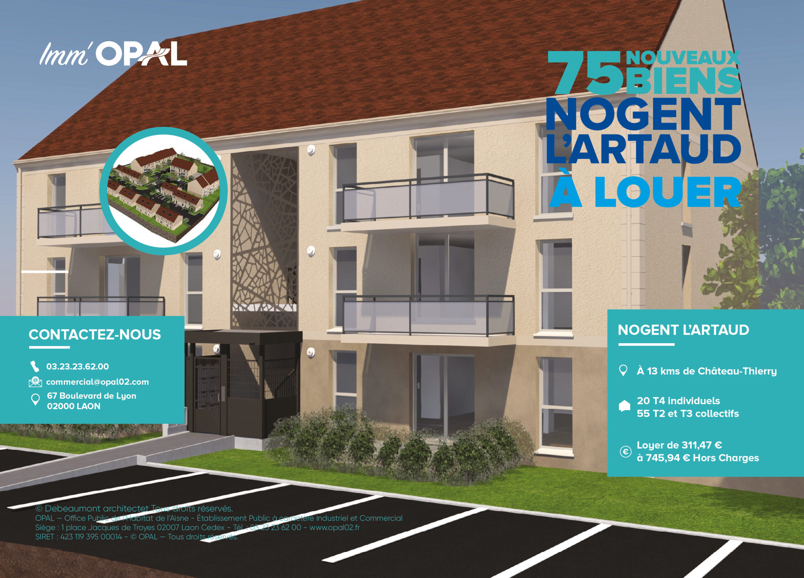 Porte ouvertes- logements à louer- Nogent l'Artaud. Location. visite