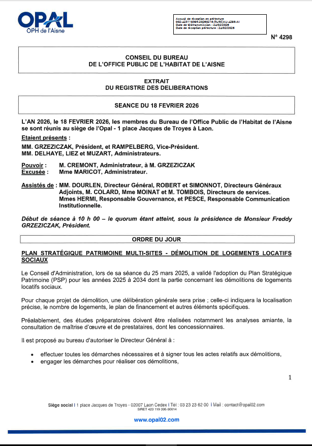 N° 4298 - Démol. PSP 2025-2034