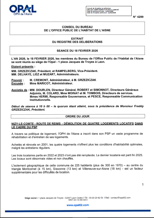 N° 4299 - Nizy le Comte - Démol 4 logts