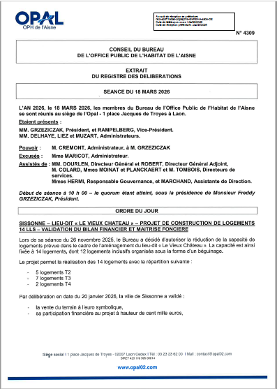 N° 4309 - Sissonne 14 LLS délib APD