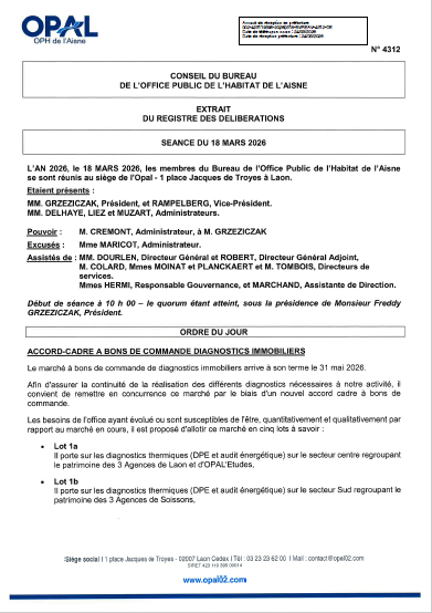 N° 4312 - Accord cadre Diags immo.