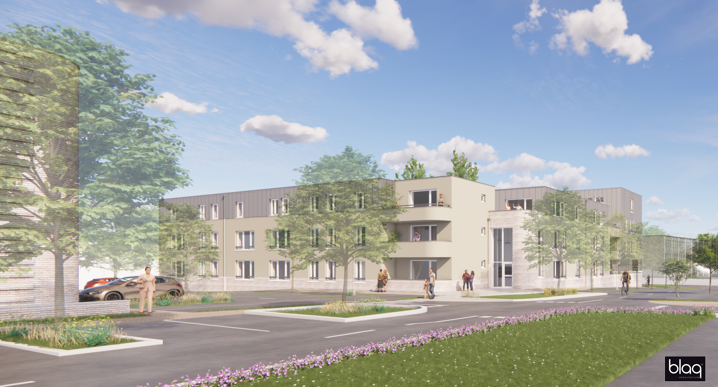 1ere pierre rue Madeleine Cazin Laon. 32 logements