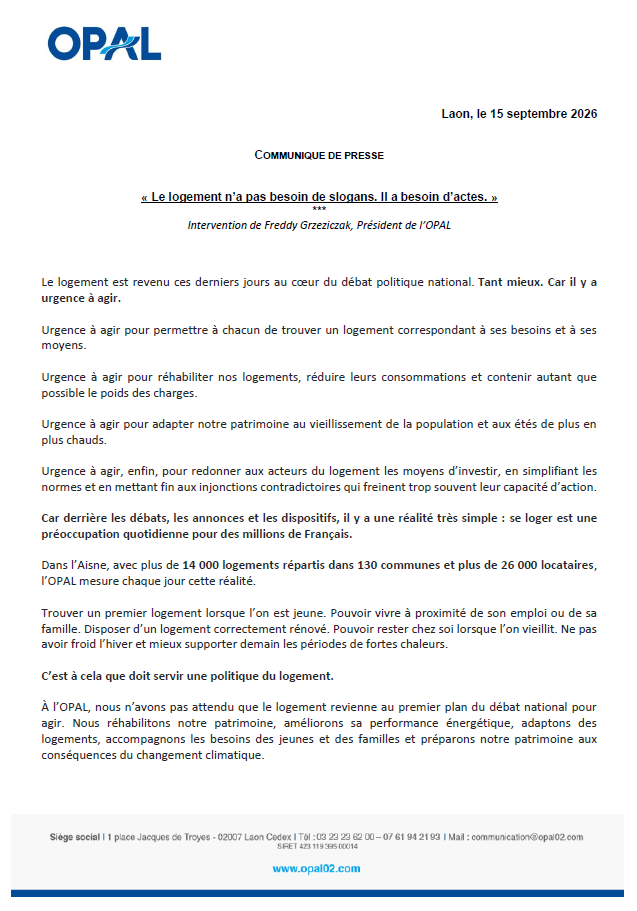 Le logement n’a pas besoin de slogans. Il a besoin d’actes. Réaction politique du logement. Moderniser les logements. lutter contre la chaleur. Réhabiliter